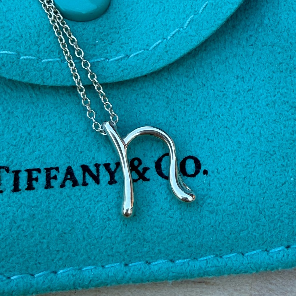 Tiffany & Co. Elsa Peretti Sterling Silver Alphabet  Pendant.